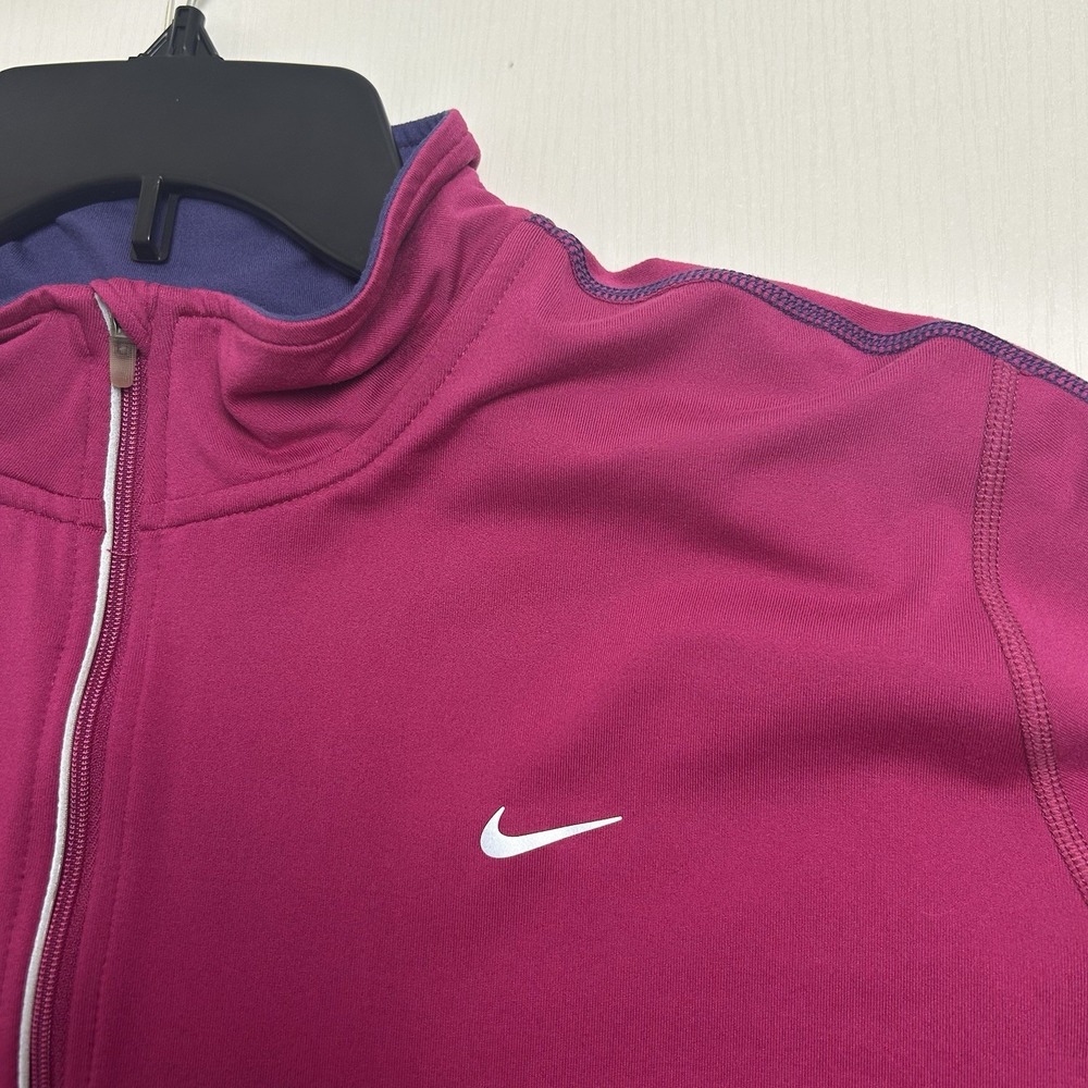Nike Dri-FIT Element Pullover Womens 2X Plus Pink 1/4 Zip Running Top Reflective - Picture 7 of 9